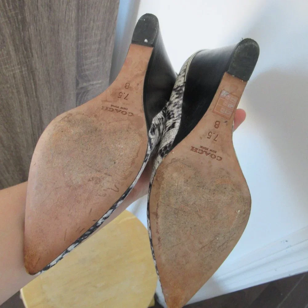 Coach Orchard Graphic Print Snake Wedges size 7.5 - Picture 3 of 3